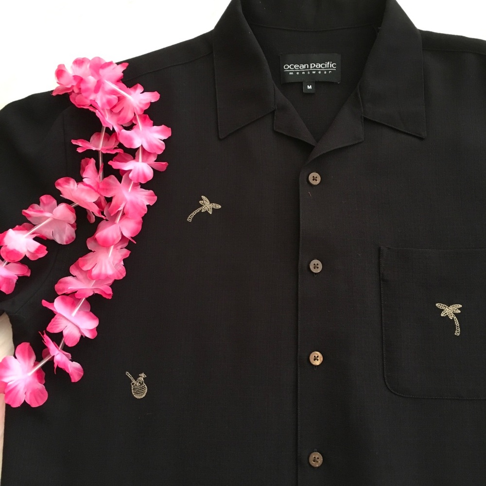 Vintage Ocean Pacific Hawaiian Aloha Shirt Med